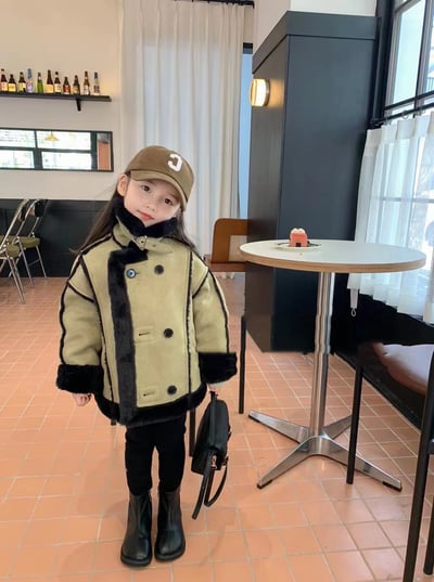 C1-045 鹿皮绒时装版加毛加厚外衣上衣外套2