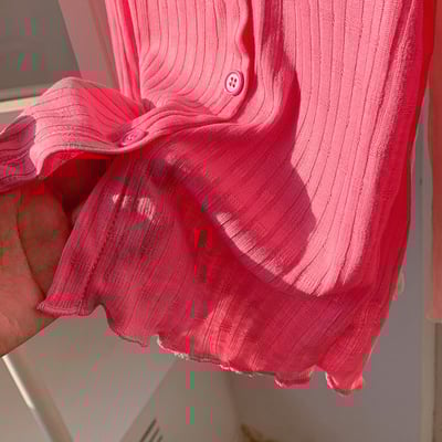 B1-033 春夏針織開襟坑條長袖防曬衣外套8