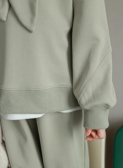 C1-046 尖尖帽圍巾加絨加厚上衣加長褲套裝8