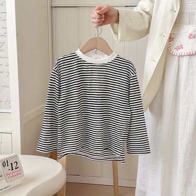 B1-034 防曬衣洋氣時髦寬鬆長袖條紋T上衣6