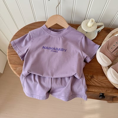 B1-006 韓版寬鬆休閒舒適印花字母兄妹裝運動套裝10