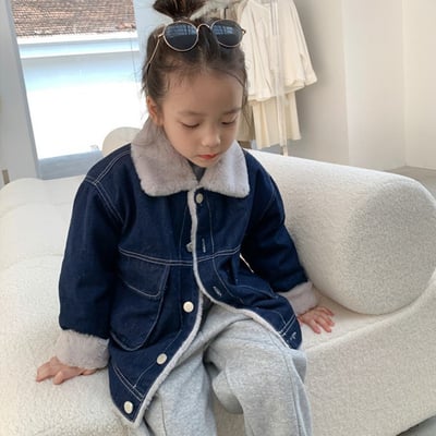 C1-059 仿兔毛超柔加毛牛仔口袋上衣夾克外套4