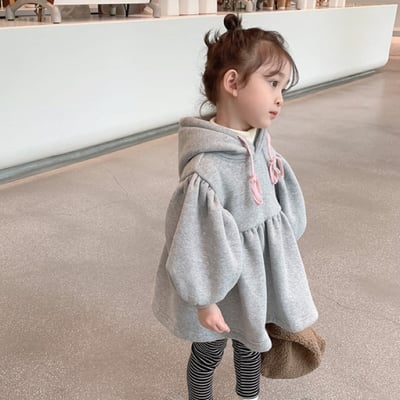 C1-057 韓版抓絨加厚加絨上衣洋裝4