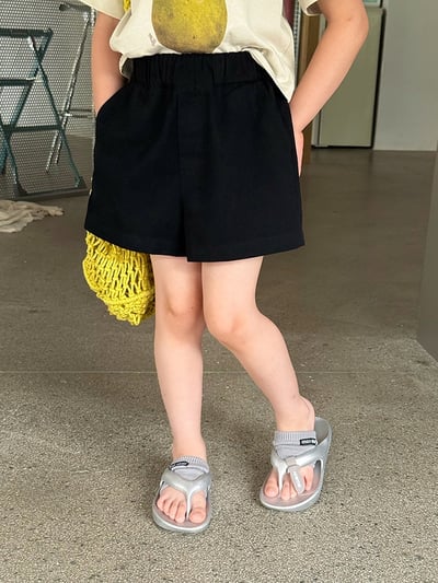 A1-006 全棉短褲女孩寶寶純色休閒三分褲子夏季韓版百搭熱褲9