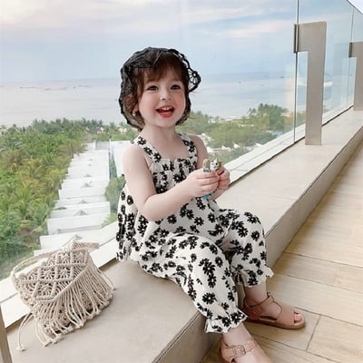 C1-016 花朵吊帶上衣+九分褲套裝8