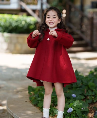 C1-033 聖誕新款尖尖帽呢料加絨加厚斗篷上衣2