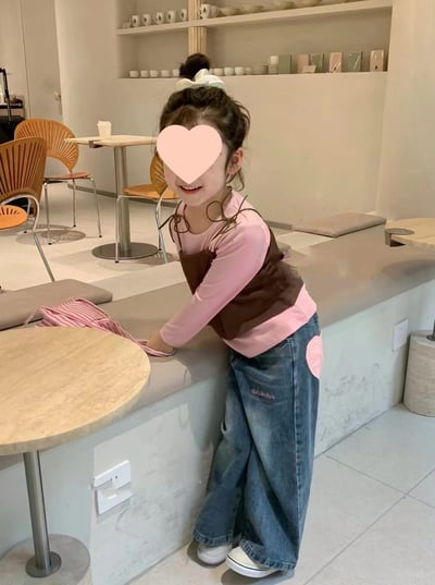 C1-047 可愛吊帶上衣加長袖打底上衣套裝3