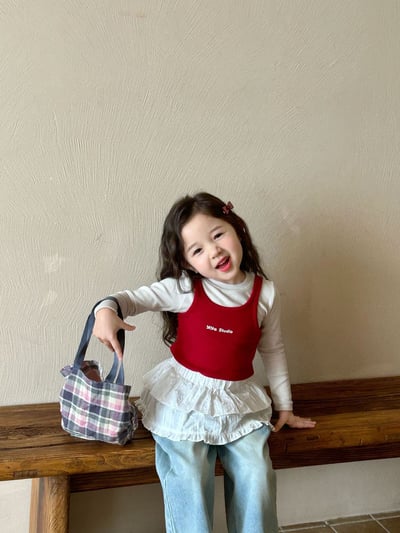 D1-022 字母印花背心+上衣兩件套裝4