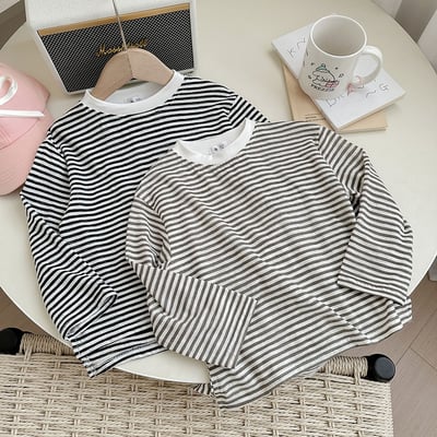 B1-034 防曬衣洋氣時髦寬鬆長袖條紋T上衣3