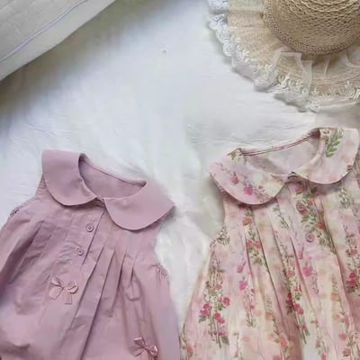 C1-088 夏季粉紅碎花裙公主裙夏款背心裙2