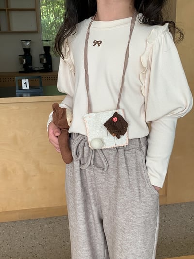 B1-068 氛圍感公主風刺繡蝴蝶結上衣5