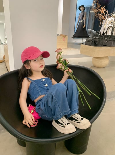 C1-007 吊帶短上衣加牛仔寬褲套裝4