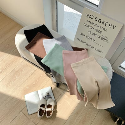 B1-019 韓版百搭休閒小女孩全棉喇叭褲2