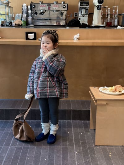 D1-024 夾棉毛領棉服兩面穿外套+加絨豹紋褲16