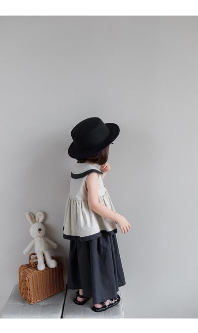 C1-015 娃娃領氣質法式寶寶上衣加寬褲套裝8