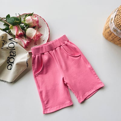 B1-018 韓版休閒束腰五分褲純色針織中褲11