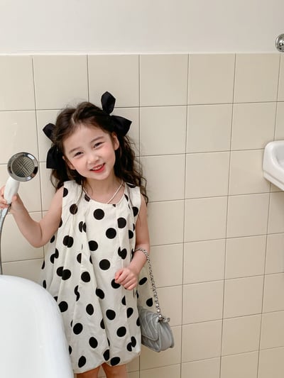 C1-010 圓點可愛花苞裙洋裝背心裙5