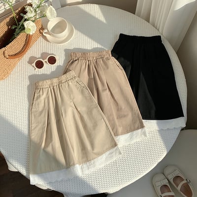 B1-038 刺繡寬腿蕾絲褲休閒百搭直筒褲3