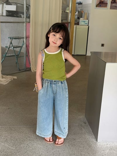 A1-008 韓版休閒直筒萊賽爾天絲復古牛仔褲2