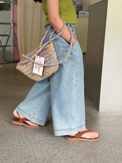 A1-008 韓版休閒直筒萊賽爾天絲復古牛仔褲6