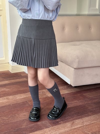 A1-024 韓版休閒半身短裙洋氣垂感百褶裙13