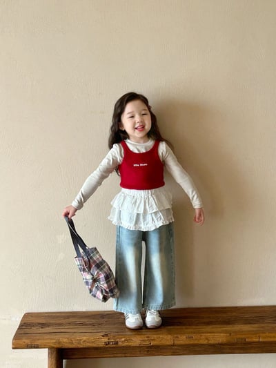 D1-022 字母印花背心+上衣兩件套裝3