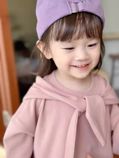 C1-046 尖尖帽圍巾加絨加厚上衣加長褲套裝4