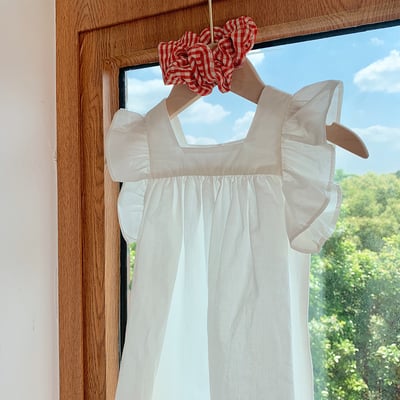 B1-007 小清新荷葉邊飛袖連身裙2