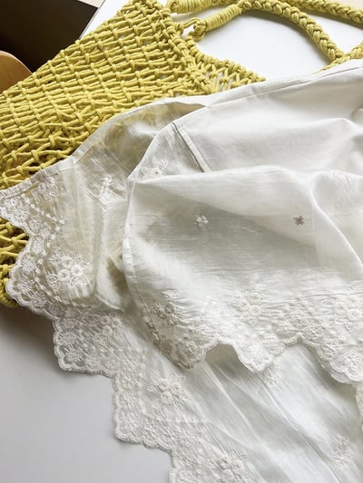 A1-001 森林系疊穿甜美蕾絲拼接背心時尚長版字母無袖上衣10