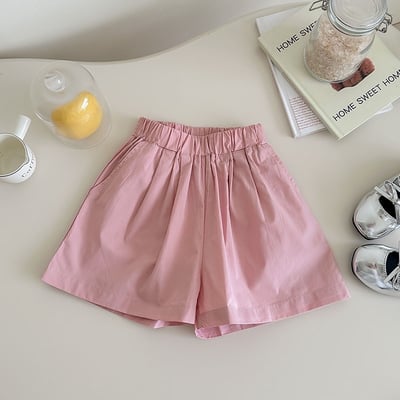 B1-057 休閒褲學院寬鬆短褲鬆緊腰寬褲11