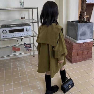 C1-100 燈芯絨大領子加厚洋裝公主裙3