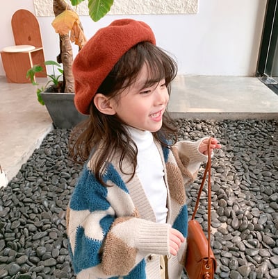 C1-042 菱形格紋長版開襟毛衣外套9