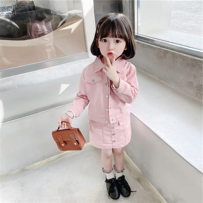 C1-023 斜紋翻領上衣外套加裙子套裝4