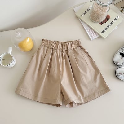 B1-057 休閒褲學院寬鬆短褲鬆緊腰寬褲13