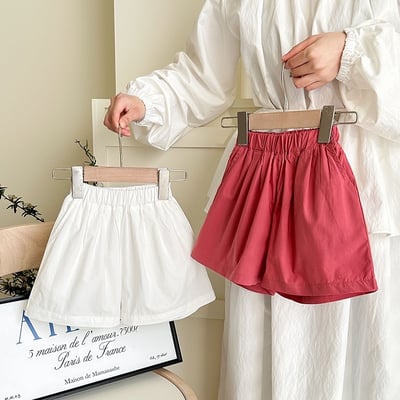 B1-057 休閒褲學院寬鬆短褲鬆緊腰寬褲5