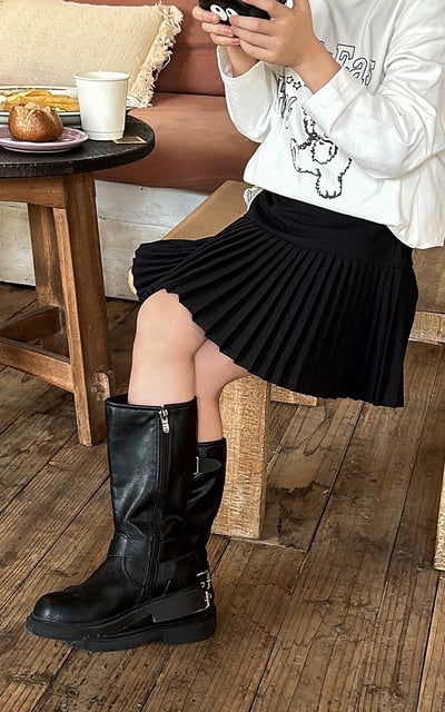 A1-024 韓版休閒半身短裙洋氣垂感百褶裙3