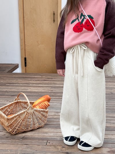 A1-022 洋氣保暖休閒褲加厚羊絨混紡直筒褲9