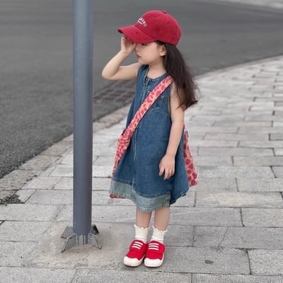 C1-085 洋氣時髦牛仔無袖背心裙牛仔洋裝3