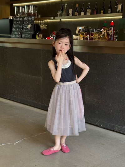 D1-015 韓版花邊時尚夏款清涼吊帶+紗裙2