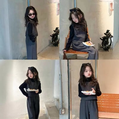 C1-097 小香風打底衫加褲子三件套1