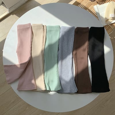 B1-019 韓版百搭休閒小女孩全棉喇叭褲6