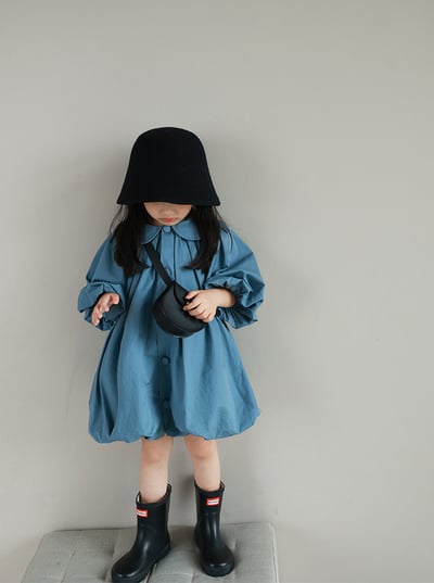 C1-025 娃娃領小清新長袖花苞裙連身裙6