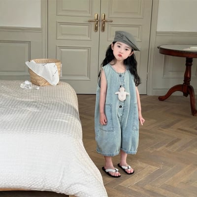 C1-072 牛仔可愛連身褲韓系復古風連身褲2