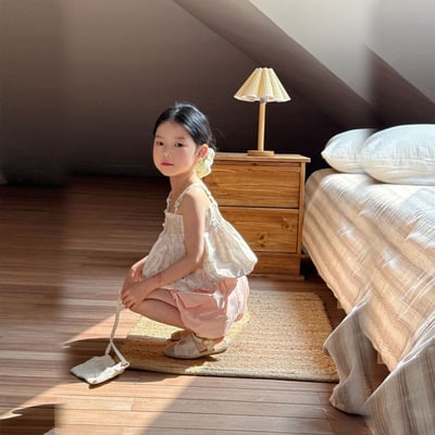 D1-010 韓版碎花吊帶蓬蓬吊帶背心/燈籠短褲1