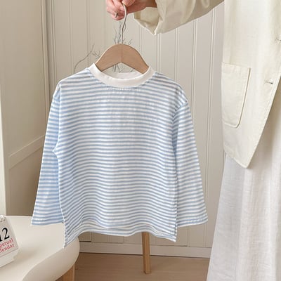 B1-034 防曬衣洋氣時髦寬鬆長袖條紋T上衣8