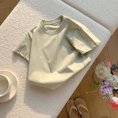 B1-054 百搭兒童純色柔軟短袖上衣9