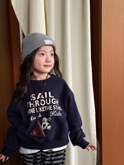 A1-026 氛圍感百搭休閒寬鬆刺繡上衣2