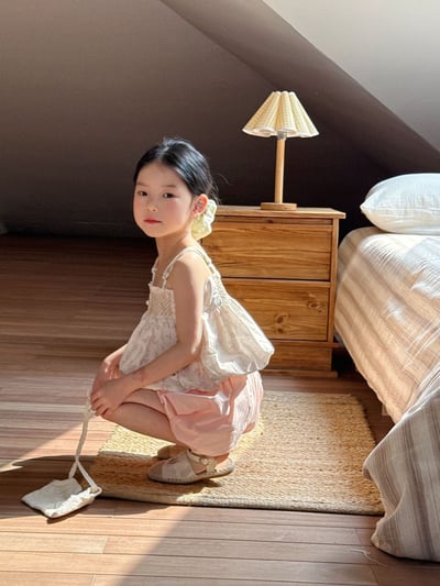 D1-010 韓版碎花吊帶蓬蓬吊帶背心/燈籠短褲7