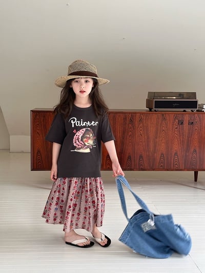 A1-017 趣味修狗上衣韓版半袖寬鬆可愛短袖套裝5