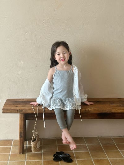 D1-001 韓版連帽長袖襯衫+吊帶2件套空調衫/灰色打底褲9